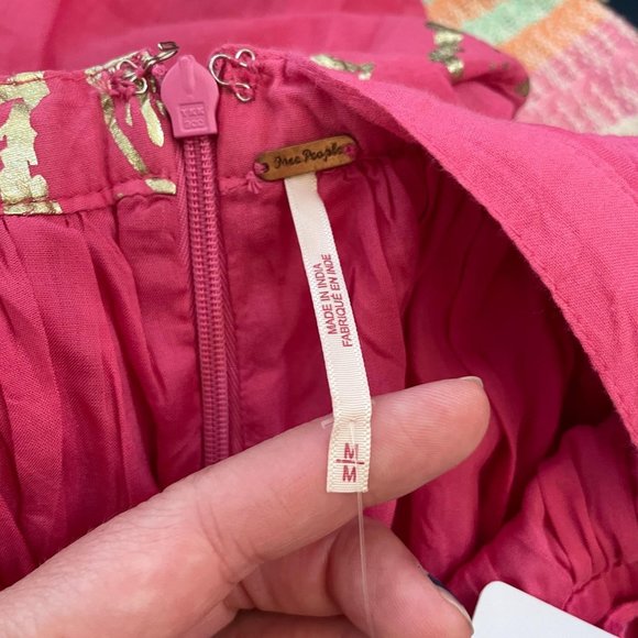 Free People Baja Babe Midi Dress in Hot Pink Sz M - Picture 9 of 13